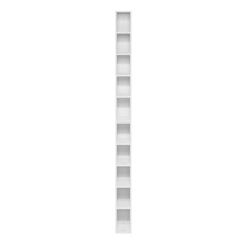Furinno FULDA 10-Tier Shelf Bookcase 24384WH 5.91" Width 9.25" Depth 78.74" Height Rectangular
