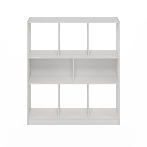Furinno DALY Horizontal Cube Storage Organizer Bookcase 24121WH