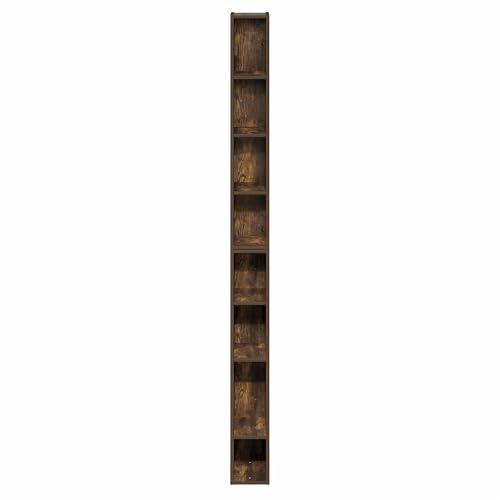 Furinno 8-Tier FULDA Bookcase, Wall-Mounted, Space-Saving Storage Shelf, 9.25 x 5.91 x 70.87 in
