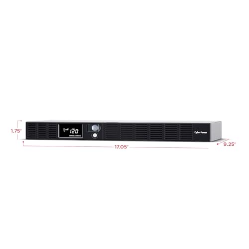 CyberPower 500VA/300W OR500LCDRM1U Rackmount UPS System with LCD, 6 Outlets, AVR, UL Certified