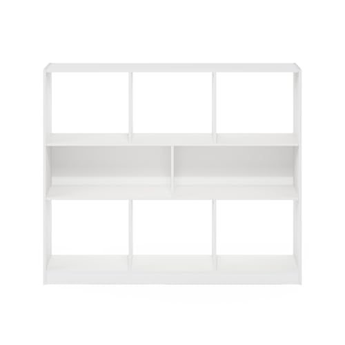 Furinno 8-Cube Shelf 24345WH - Wall Mount, Space Saving, Sturdy, Durable, White
