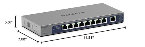 NETGEAR 8-Port 1G/10G Multi-Gigabit Ethernet Unmanaged Switch (GS108MX)