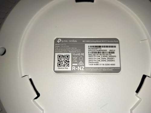 TP-Link EAP772 Wireless Access Point 802.11.be/ac/ax/g/n 48V DC 4 pounds