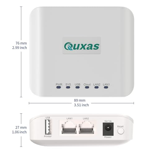 Quxas LP-N110W Print Server USB 2.0 SNMP Computer Connectivity