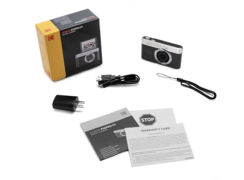 Kodak 13MP C1 Compact Digital Camera with 4X Zoom, 180° Flip Screen, Full HD Video