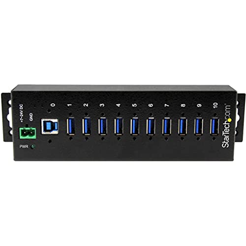 StarTech.com 10-Port USB Hub ST1030USBM - 5000Mbps - Alloy Steel