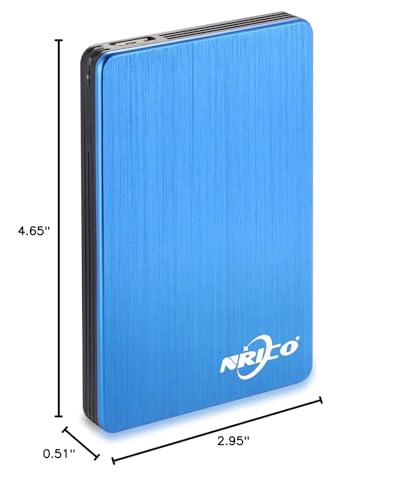 NRICO 500 GB External Hard Drive USB 3.0 2.5 Inch All-Platform Storage Solution