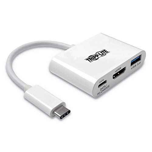 Eaton 4.8" x 3.9" USB-C to HDMI Adapter U444-06N-H4U-C, 60W, 3 Ports, 20V, 1.5A