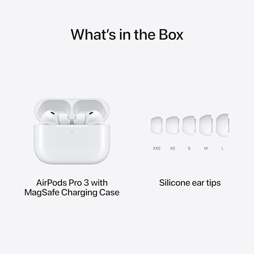 Apple AirPods Pro 3 Wireless Earbuds MFHP4LL/A 128KHz 4.5ms In-Ear Audio Device