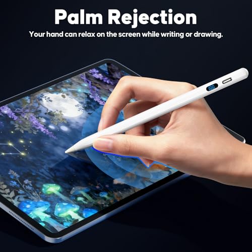 A-PCE iPad Stylus Pen SX029A White, Compatible with iPad 11/10/9/8/7/6th Gen, Air 5/4/3/M2/M3/M4, Pro 13/12.9/11, Mini 7/6/5th Gen