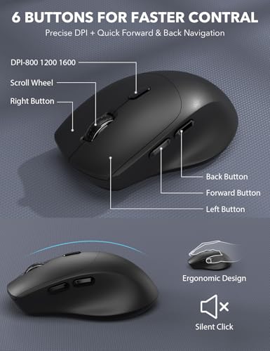 Trueque Wireless Ergonomic Keyboard and Mouse Combo KC213 USB 2.4GHz Wireless Optical Black