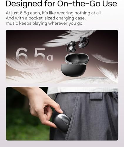 SHOKZ E310 OpenDots ONE True Wireless Earbuds, Bluetooth 5.4, 20Hz-20kHz Frequency Range, Open-Ear Design, Water Resistant, 40 Hours Battery Life