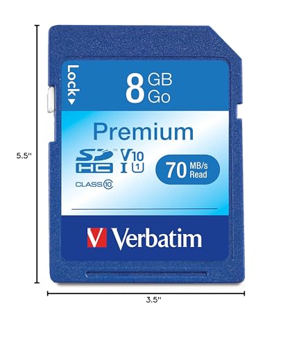 Verbatim 8GB SDHC Memory Card 96318 Class 10 UHS-I V10