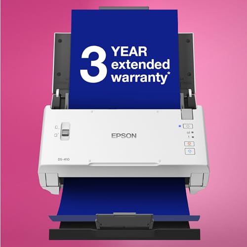 Epson A4 Scanner Workforce DS-410 600 DPI USB CMOS Flatbed Scanner