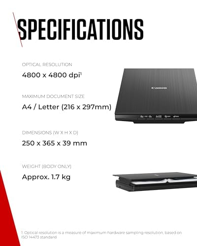 Canon LiDE 400 Flatbed Scanner USB 4800 dpi 1 Count CMOS