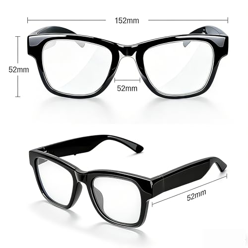 MONFOLROY KO Smart Glasses 100mAh Bluetooth Oval 6-Hour Battery Digital Translation