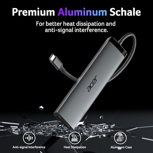 Acer 8 in 1 USB C Hub ODK520 10Gbps, 4K@60Hz, HDMI, USB 3.0, USB Type C