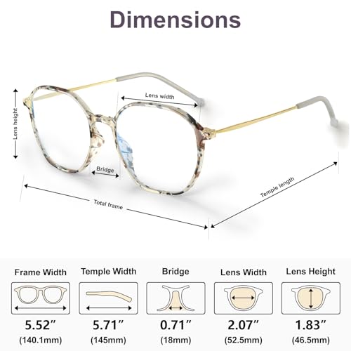 VISOONE Medium Rane_090BLB Reading Glasses Full Rim Slim TR90 Blue Light Blocking Eyewear