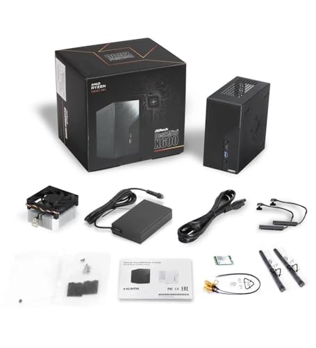 ASRock Mini PC DeskMini X600 128GB SSD 3840x2160 DisplayPort HDMI