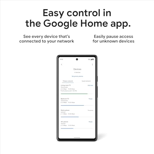 Google 3 Pack Nest Wifi Pro Model Number Nest Wifi Pro Wi-Fi 6E Tri-Band 6600 Sq. Ft. Coverage 1 Gbps Data Transfer Rate 4 Ports