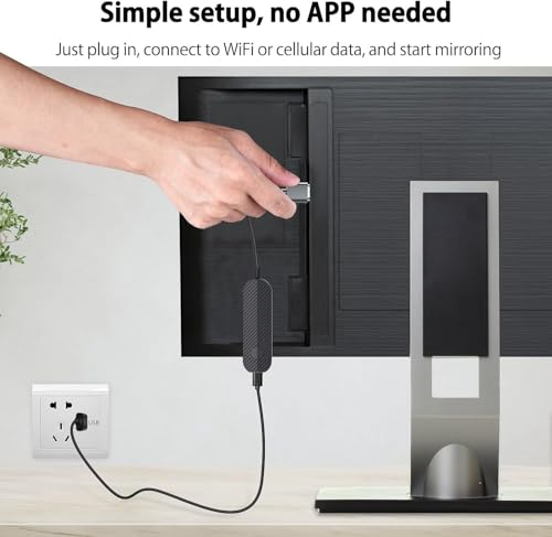 JUCONU 1"L x 2"W x 3"H Wireless HDMI Adapter 1080p Wireless Connectivity