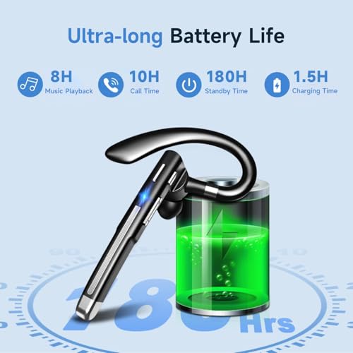 Boytond YYK-520-2 USB Dongle Single Ear Bluetooth Headset Wireless 10 Hour Battery Life