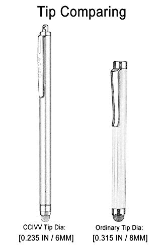 CCIVV 5.31 inches 74 Touch Screen Stylus Pen Aluminum Color Various