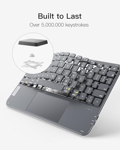 Inateck 0.2"x0.2"x0.2" KB01105 Wireless Bluetooth Flexible Keyboard QWERTY Portable
