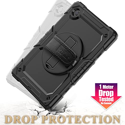 SEYMAC Stock Case for Samsung Galaxy Tab A11 Plus/A9 Plus 11 inch, Model: SM-X230/X235/X236/X238/X210/X216/X218, Black, Full-Body Coverage