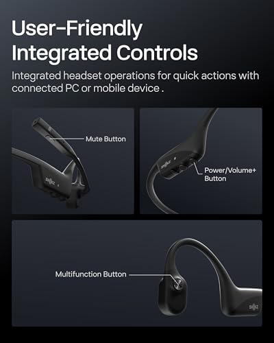 SHOKZ C120 OpenComm2 Open-Ear Bone Conduction Bluetooth Headset