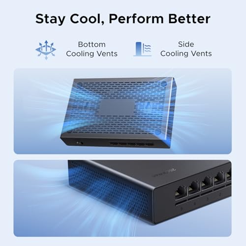 UGREEN 5-Port 2.5Gb Ethernet Switch, Model CM953, Unmanaged Network Hub