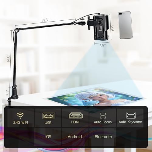 THOUSAND SUNNY 1127-WSY-ZS-TYY 1280 x 720 LCD Projector Portable Tabletop Mount 2000 Lumen