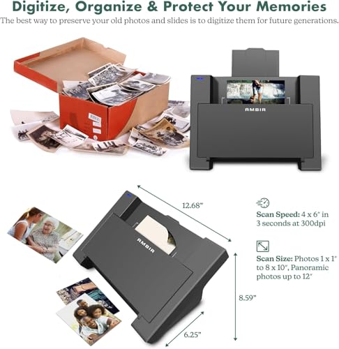 AMBIR Photo Scanner PS400Y2-AM USB Connection 300/600 DPI 24-bit Greyscale
