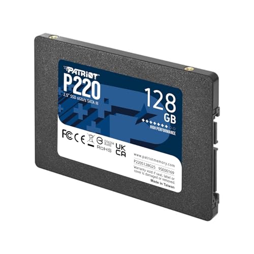 Patriot Memory 128GB P220S128G25 Internal SSD - SATA 3 - Solid State Drive - 2.5"