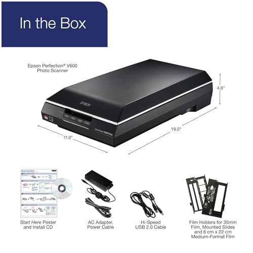 Epson 19" Perfection V600 Photo 600 DPI Flatbed Scanner
