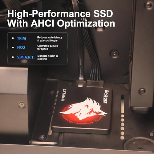 Bestoss 1TB 2.5-Inch Internal SSD SATA III 6Gb/s with 550MB/s Read Speed