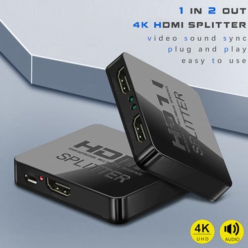 Mindorlen HDMI Splitter 2 Ports 4K 30Hz Dual Output