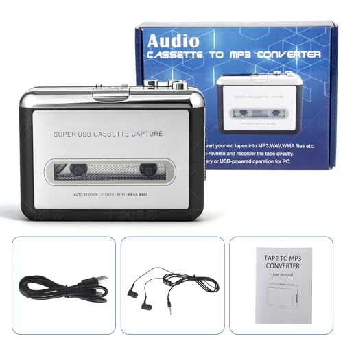 Tinxumb Portable Cassette Tape to MP3 Converter & Player KDJ-01 USB 2.0