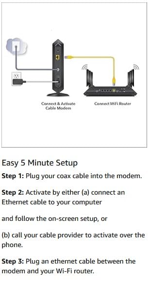 Netgear Gigabit Cable Modem CM1000 DOCSIS 3.1 Ethernet 1 Port 1Gbps Black