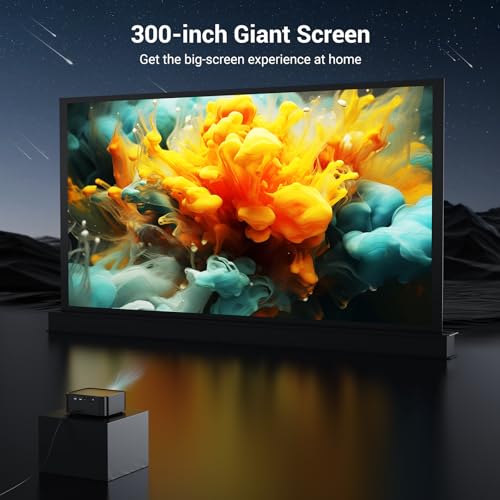 HAPPRUN 6.6" x 3.2" x 7.9" H11 1920 x 1080 1500 ANSI LED Projector