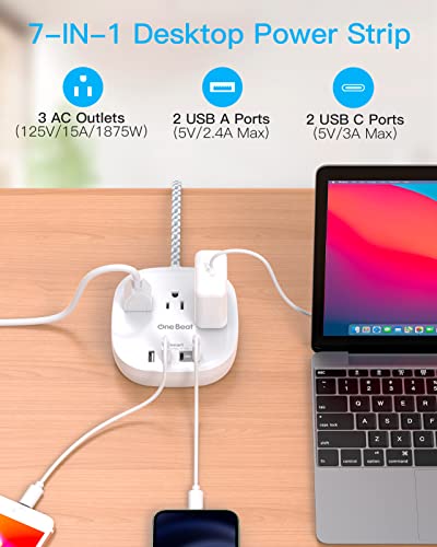 One Beat 7-Outlet Power Strip THUS03UC2 125 Volts 15 Amps