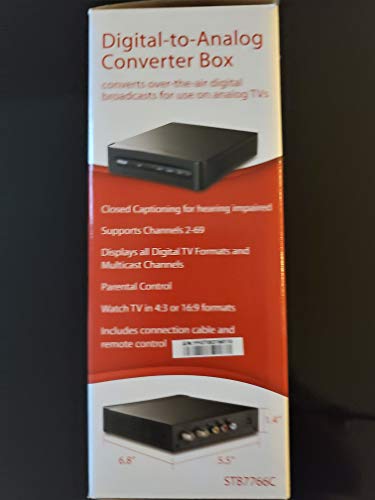 RCA STB7766C Digital-to-Analog Converter Box 13-Pin RCA 68 Channels Steel
