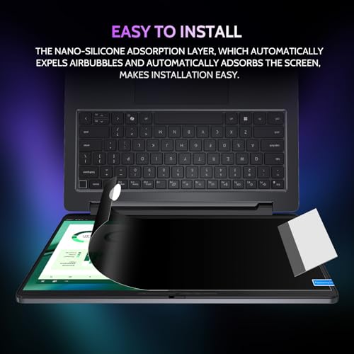 Peslv 15.6 Inch 360° Laptop Privacy Screen Anti Glare Blue Light Filter Scratch Resistant Matte