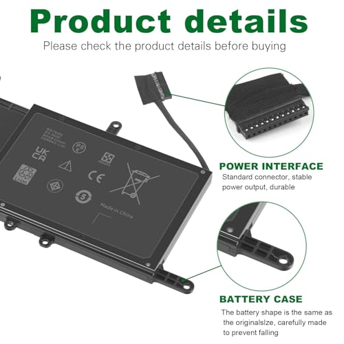 ASUNCELL 9NJM1 Lithium Ion Battery 11.4V 99Wh 3-Cell for Dell Alienware 15 R3, R4, 17 R4, R5