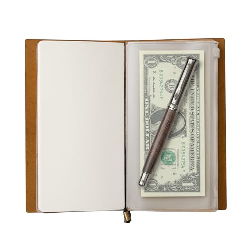 WANDERINGS A5 Travelers Notebook Bundle – 5.5" x 8.3" – Full-Grain Leather Journal with Pen Holder, Rollerball Pen, 3 Ink Refills, PVC Folder & Binder Clip