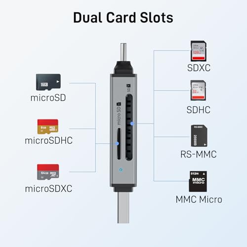 Acer ODK4E0 Compact Dual Slot SD and MicroSD USB 3.0 Card Reader