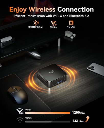 KAMRUI Mini PC E3B AMD Ryzen 5 7430U 16GB DDR4 512GB SSD Mini Computer Triple Display 4K