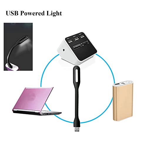 Soseelnee 6 LED USB Powered Touch Control Desktop Light 5V 1W Minimalist Black