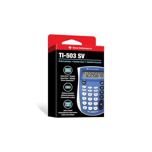 Texas Instruments 2" TI-503 SV Standard Function Calculator Battery Powered LCD Display