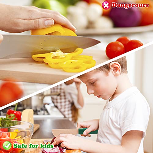 VAIPI 4 Pcs Wooden Kids Knives Set for Safe Cooking